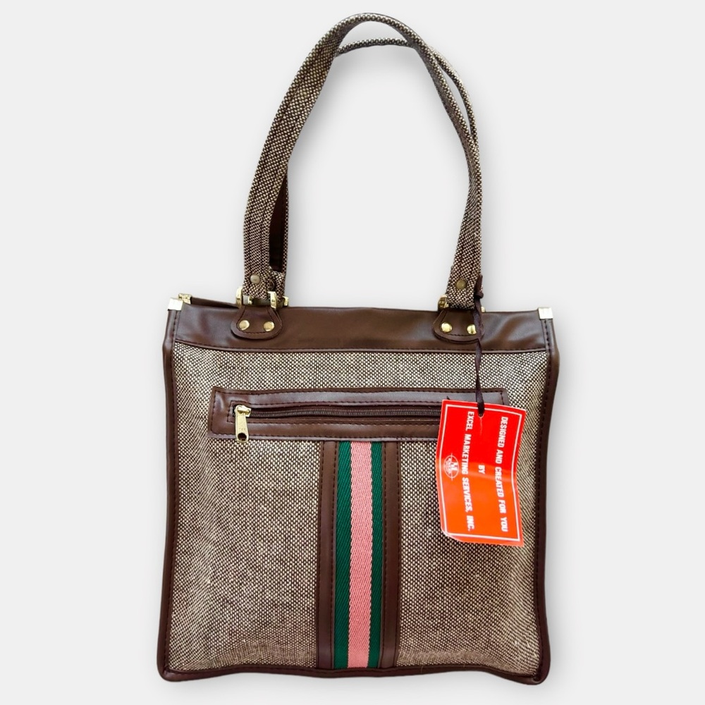 Vintage New With Tag Striped Tote Bag